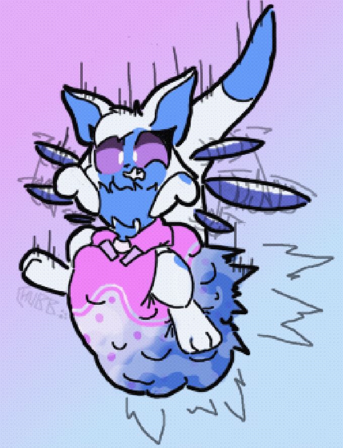 Sky the Nimbat hopelessly falling from the air after pooping her pamps a lil too hard!