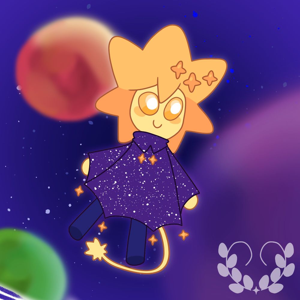 An ilustartion of my Oc Archer, drawin in the style of LATGBG. They're a star, just like Lumi!