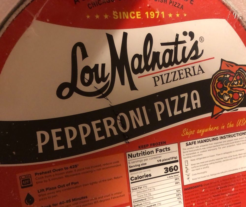 Lou malnatis pepperoni pizza 