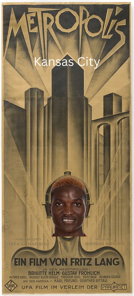 Metropolis (1927) movie poster with Temwa Chawinga in place of the normal weird head