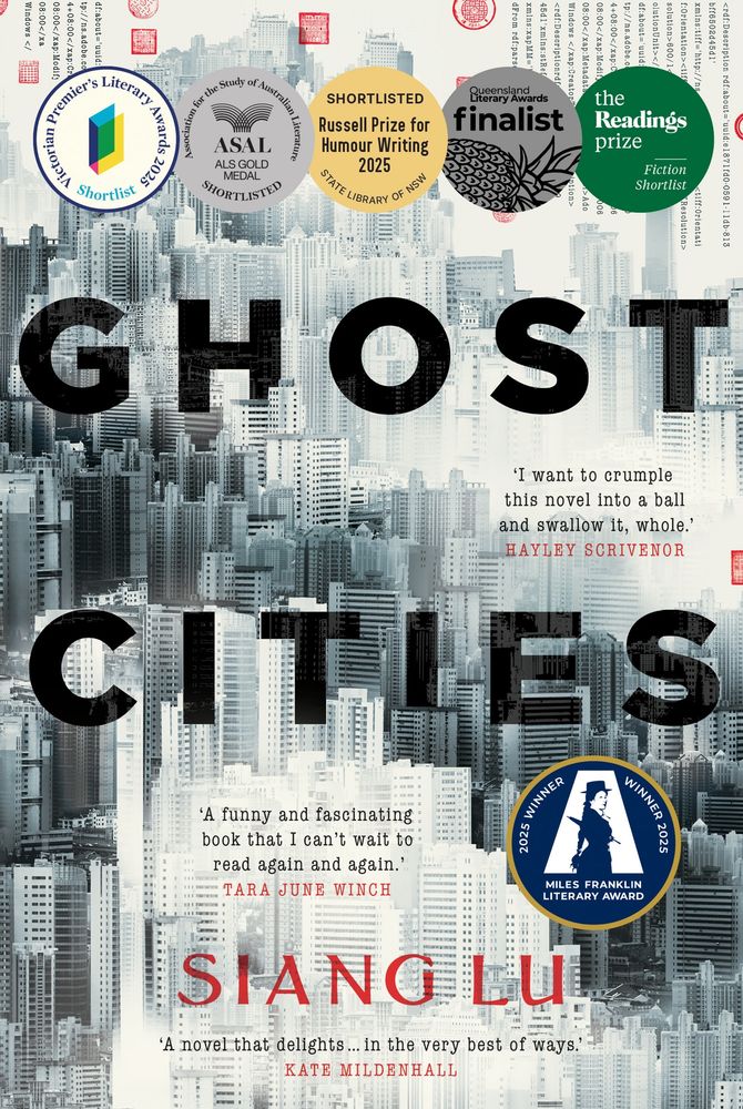 Front cover of a novel, “Ghost cities” by Siang Lu.