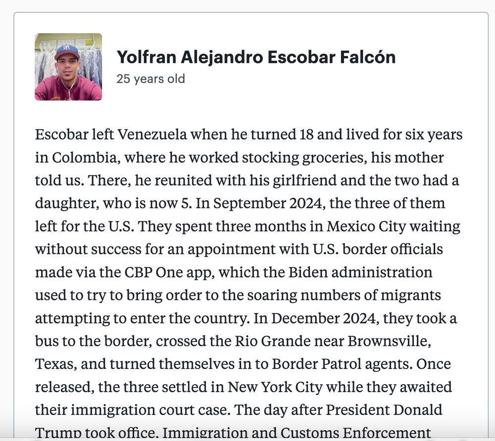screenshot of a short bio on this man