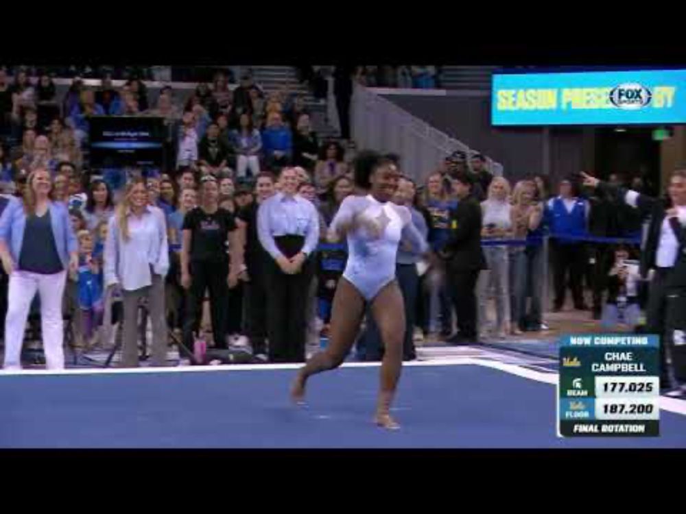 Chae Campbell Near-Perfect 9.975 Floor UCLA vs MSU 2-1-25