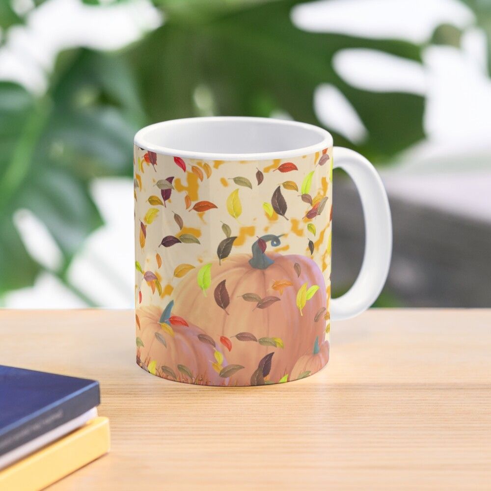 An Autumn themed coffee mug 