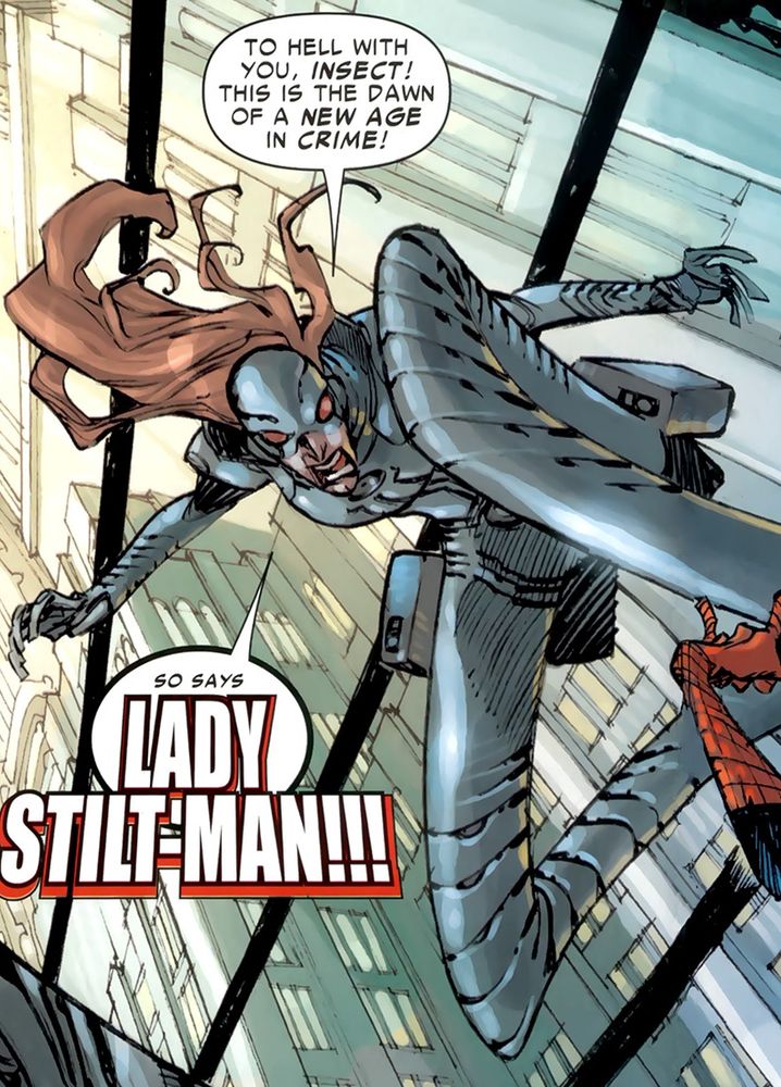 Comics Panel of Lady Stilt-Man