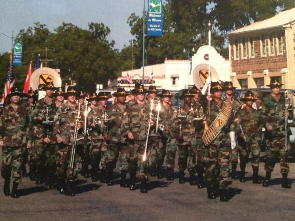 1st Cavalry Division Band on parade, Copperas Cove Texas, September 2005.