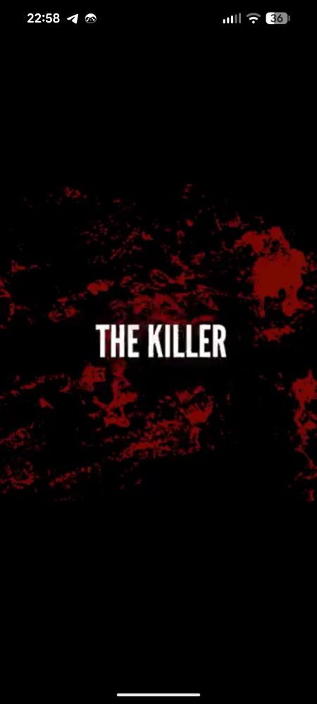 The killer
On red and black background