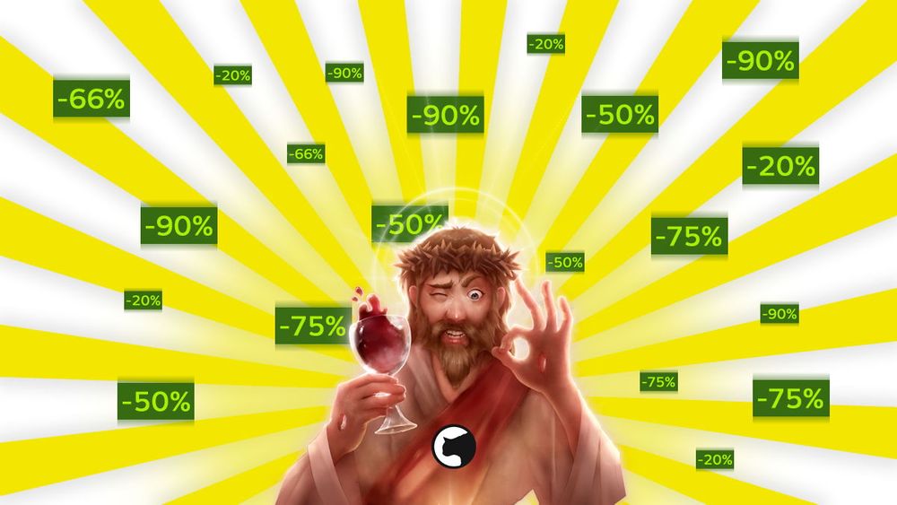 Our Savior recreating Saint Gaben's meme