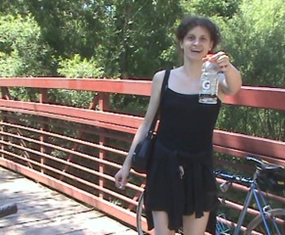 gabby with gatorade bottle