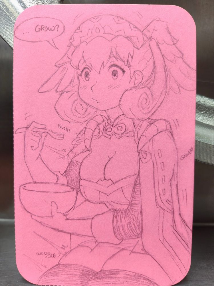 "...grow?" Before she could finish her sentence, Melia is hit with a strong feeling jolting her a bit upright. Her breasts bubble up in her low cut top as her clothes groan in protest against her now growing body. Has she got what she wanted?