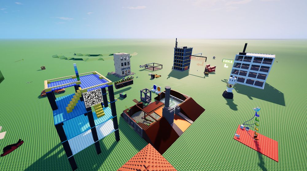 A zoomed out picture of the freebuild server, with lots more out of frame