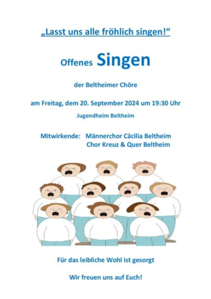 Offenes Singen in Beltheim – Singendes Land – Chorkultur