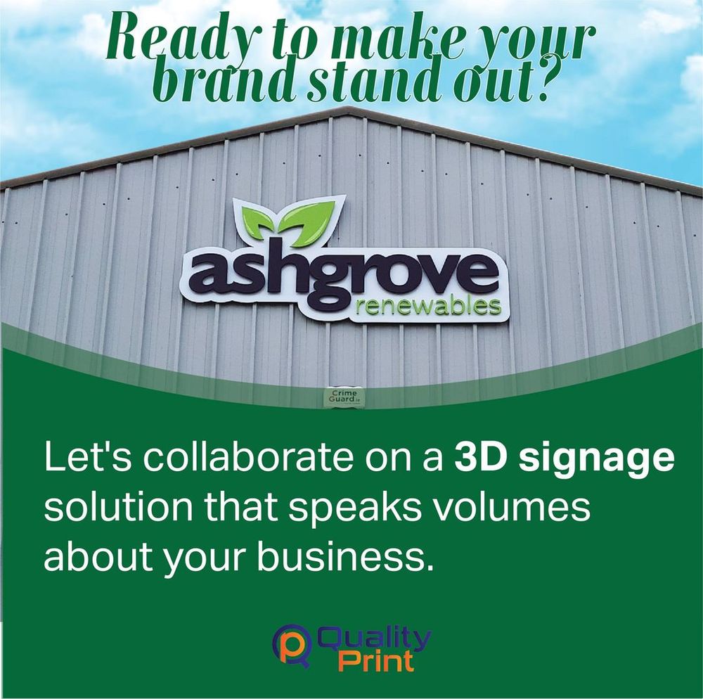 A post showing a sample of the type of signage Quality Print Cork can do for its customers.