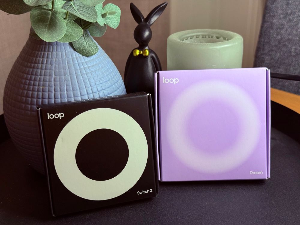 a picture of two boxes of Loop earplugs and a Easter bunny figurine in the back