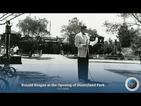 Ronald Reagan at the Opening of Disneyland Park, 7/17/1955