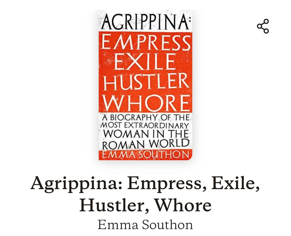 Cover of Agrippina: Wnoress, Exile, Hustler, White by Emma Southon