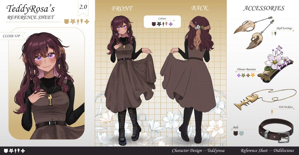 teddyrosa 2.0 reference sheet by didi 
you can commission her at https://vgen.co/Didiliscious