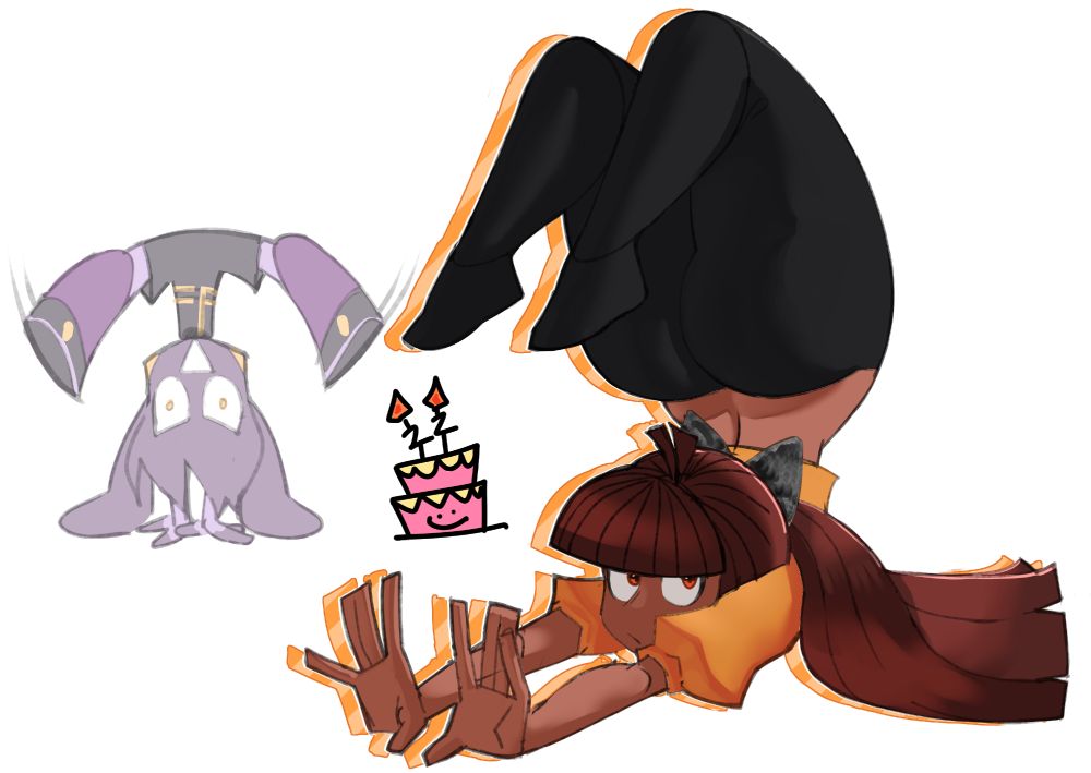 An upside down Locke and kind of upside down-ish Kiki.