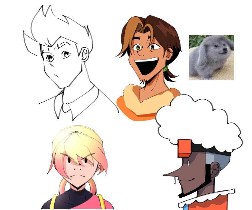 Several drawings of OC's