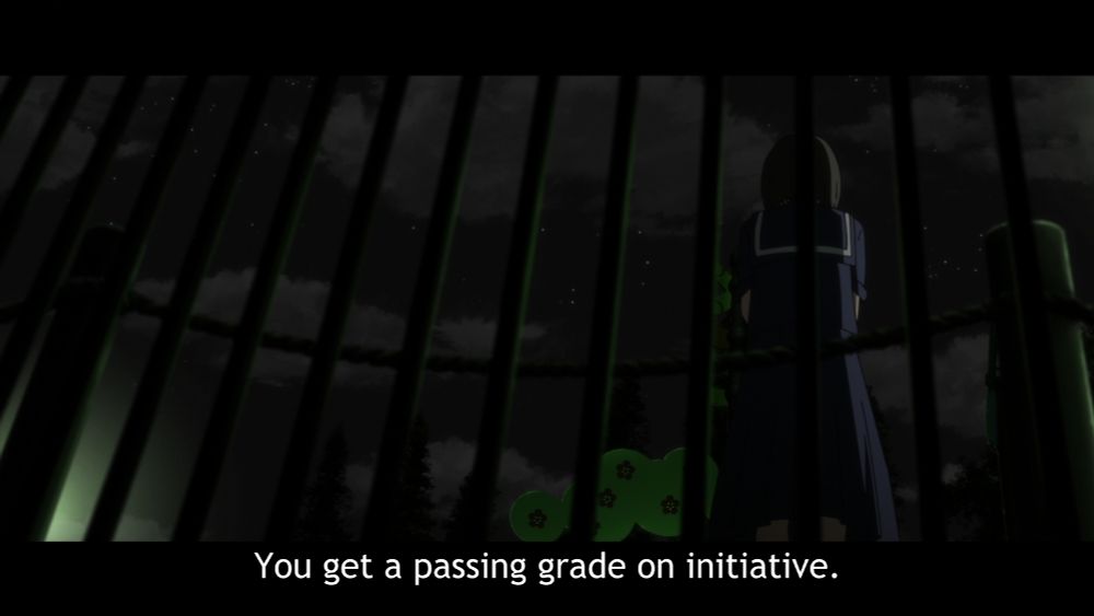 Osanai to Urino: "You get a passing grade on initiative."