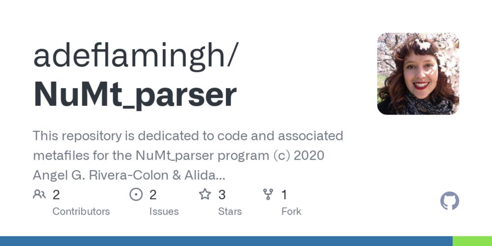 GitHub - adeflamingh/NuMt_parser: This repository is dedicated to code and associated metafiles for the NuMt_parser program (c) 2020 Angel G. Rivera-Colon & Alida de Flamingh