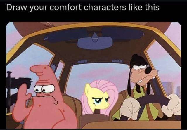 Original meme version with pat fluttershy and goofy 