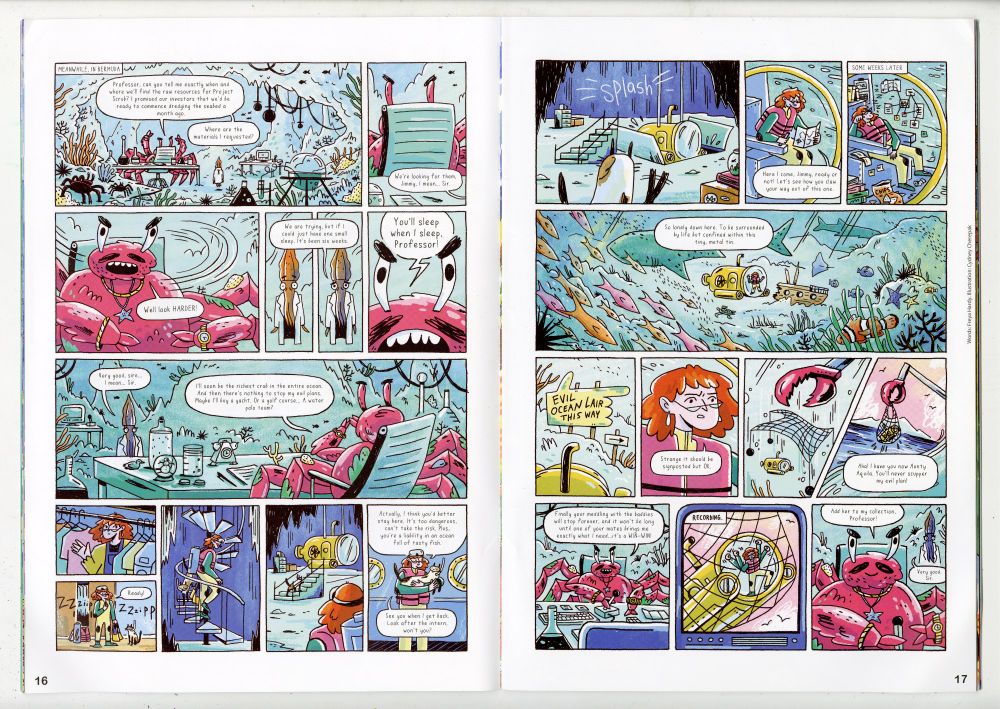 Meanwhile, Jimmy 'The Claw' Trisp is in his secret ocean lair discussing his evil plan. Aunty Aquila takes out her submarine to find Jimmy, but ends up being caught by his giant claw!
