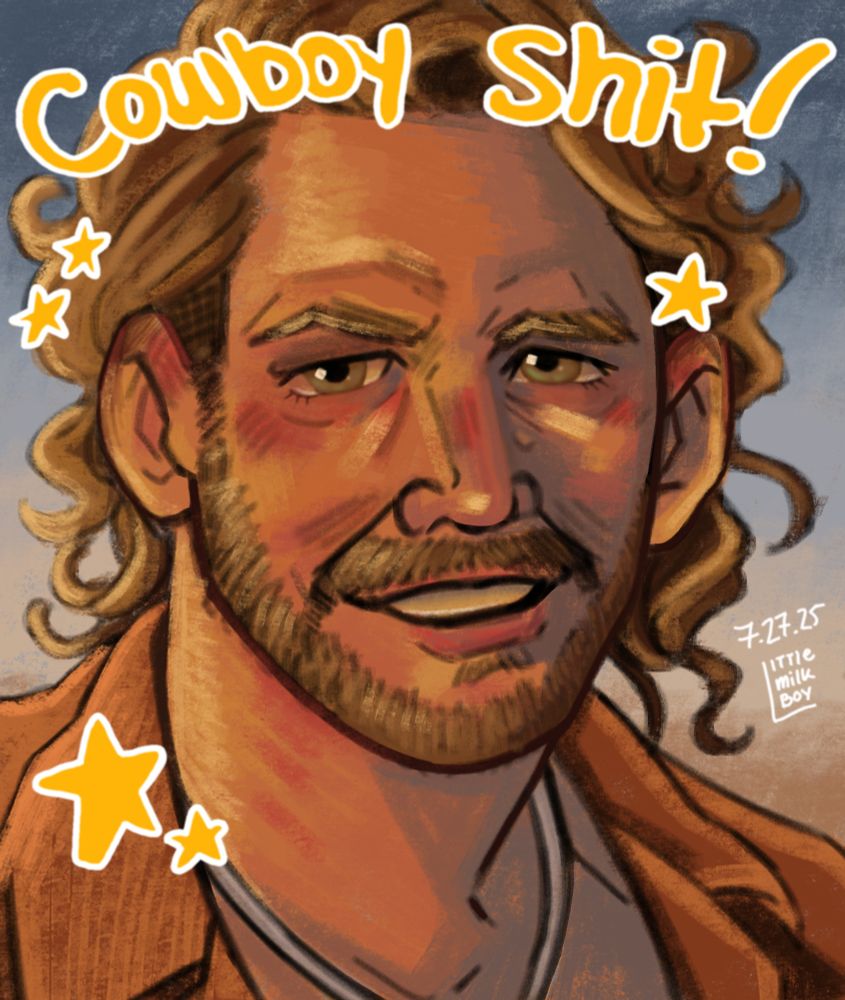 a smiling cowboy.