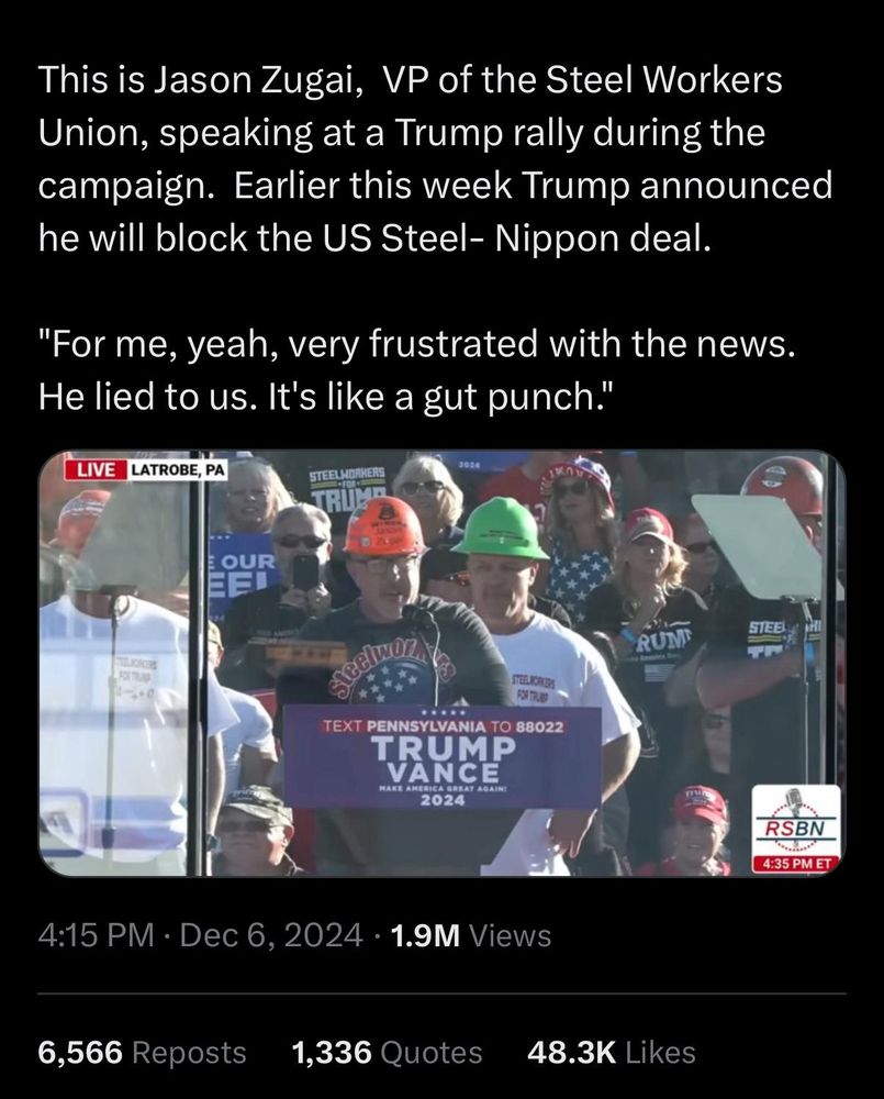 a gullible moron at a trump rally