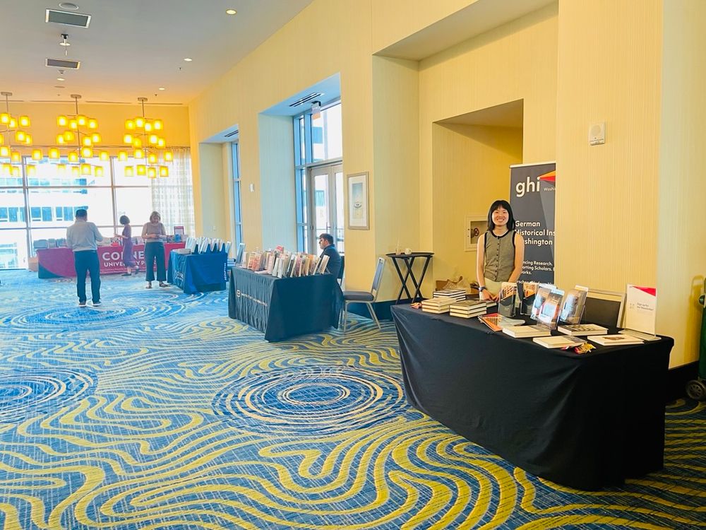 Photo of our table at the exhibitors' section 