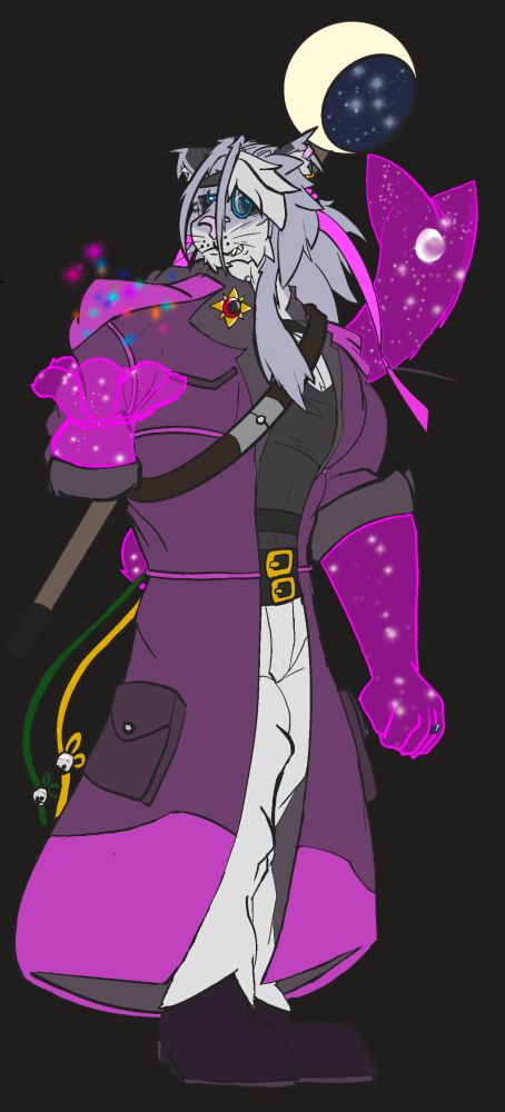 The gloom court mage for the Fey Wilds, Lucius Luna Reul-iùil, sporting their travel/work coat. They tend to do a lot of traveling between planes to work or just bother their friends to be honest, the up and coming master mage wanting to share all their newest creations. A circle of stars druid, they took to wanting to expand their horizons to be a master of all magics, either to create new fields of magic or help others in their own magical dilemmas. After many years of study they created their own magic staff, the Lunar Eclipse rod, has its own set list of spells built in and...per Lucius design...has an explosion set in it akin to a staff of the magi...

Constantly tired due to all the work they put onto themselves, they don't mind...they're happy, Lucius and their companions all worked together to save the future for everyone so they intend to make the most of it with their own lives and to see their loved ones grow into their own futures as well. 

They intend to be around for MANY years to come as they have clones lined up so their work isn't ending for a LONG time...maybe they'll one day settle down with their husband...but who knows just yet...they just know the world is safe, everyone they love is well, and the future looks to be hopeful indeed.