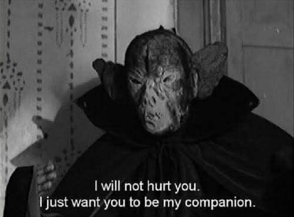 Bat monster says “I will not hurt you. I just want you to be my companion.”