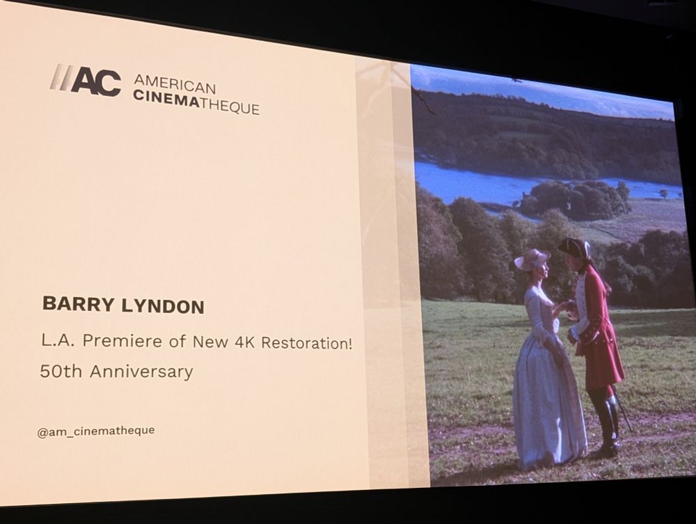 Intro screen for Barry Lyndon