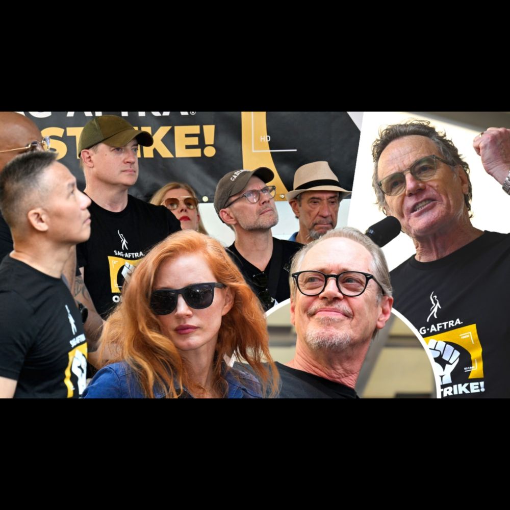 Dispatches From The Picket Lines: Stars Hit Times Square Rally – From Fraser, Chastain, Cranston &...