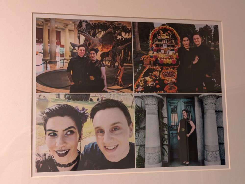 This was a really cute day, started off at the LA Natural History Museum to look at a brand new collection of insects in amber that was millions of years old. Got lucky enough to hand our phone to a professional photographer to get that ofrenda shot. We ♥ LA, life is really good here.