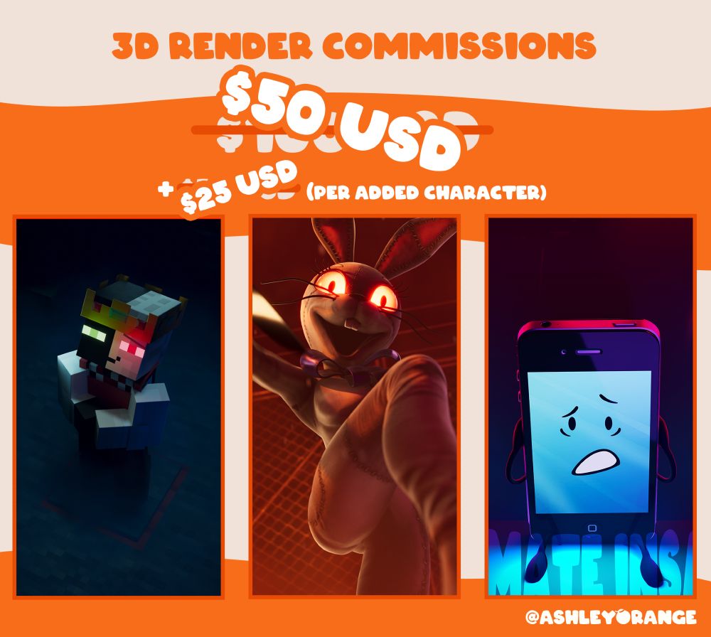 Commission sheet for 3D renders