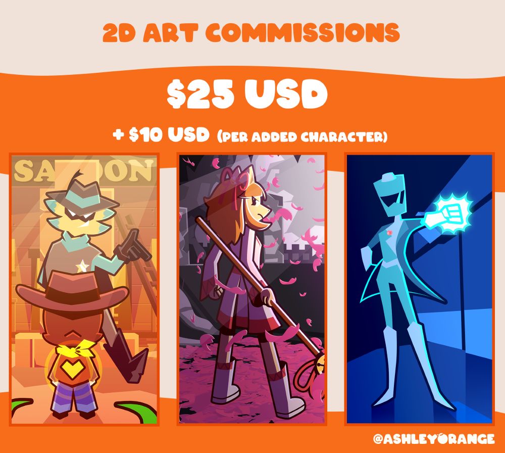 Commission sheet for 2D art