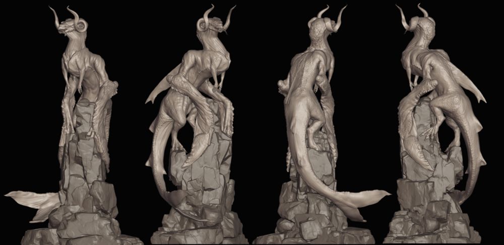 Raw sculpt inside Zbrush