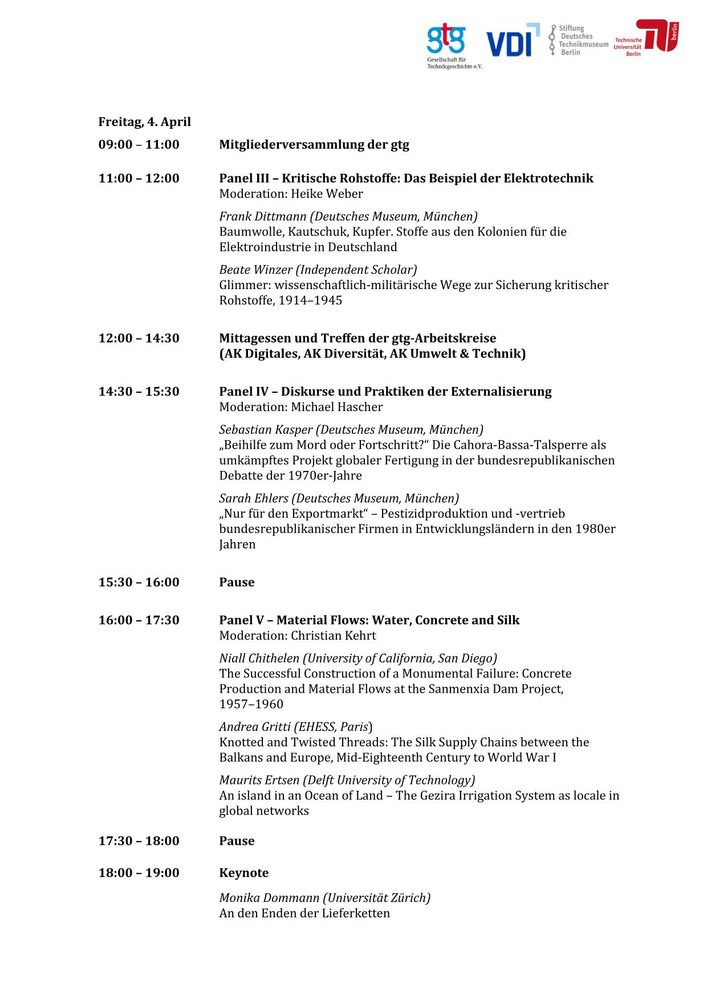 Programm der gtg/VDI-IGTG Jahrestagung, Seite 1 von 2