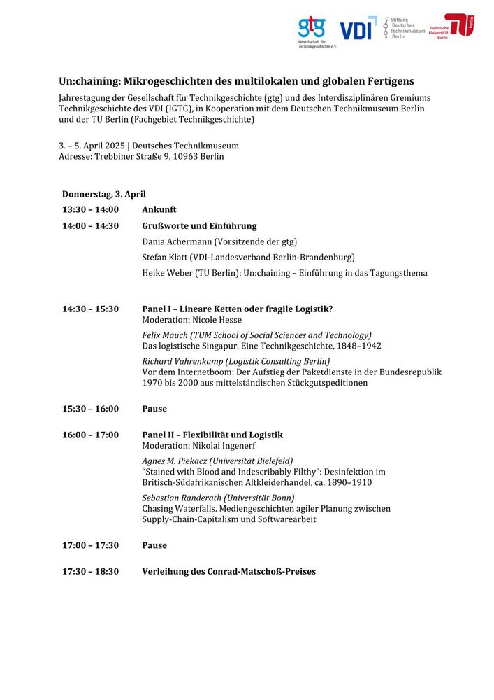 Programm der gtg/VDI-IGTG Jahrestagung, Seite 1 von 3