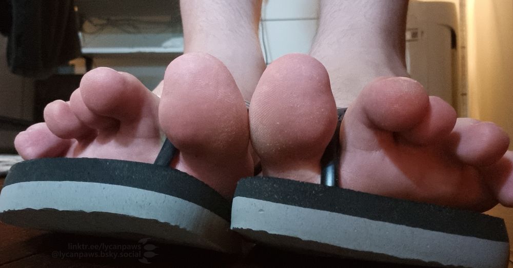 A photo of my feet in havaianas