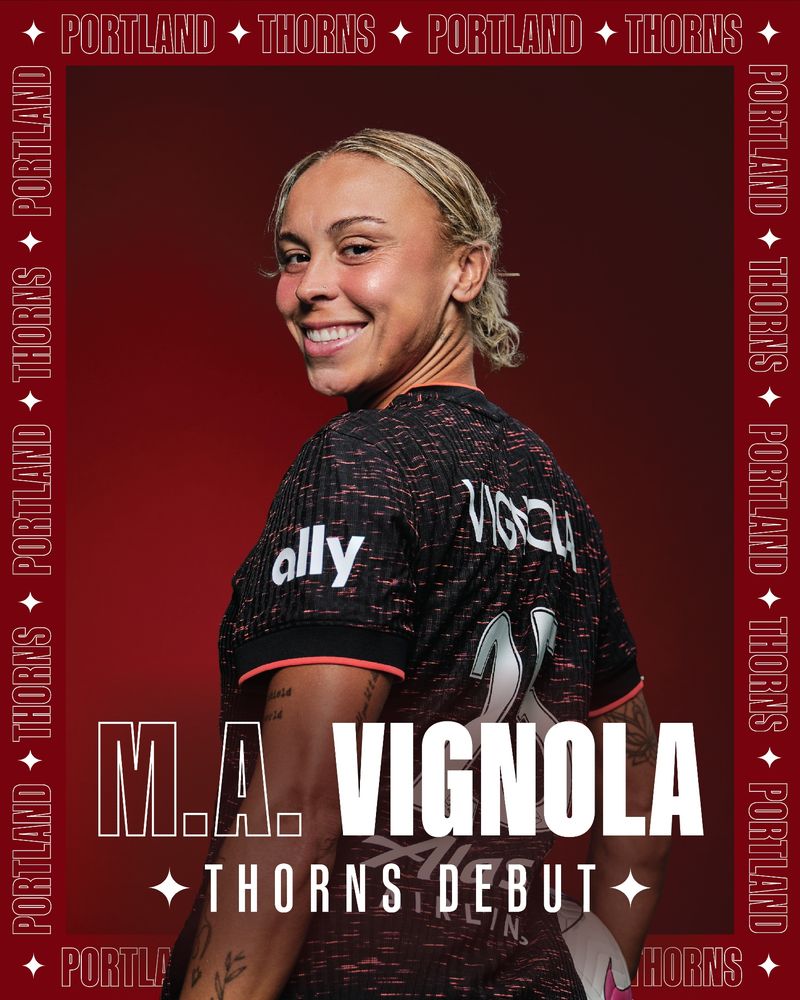 thorns debut graphic for MA Vignola 