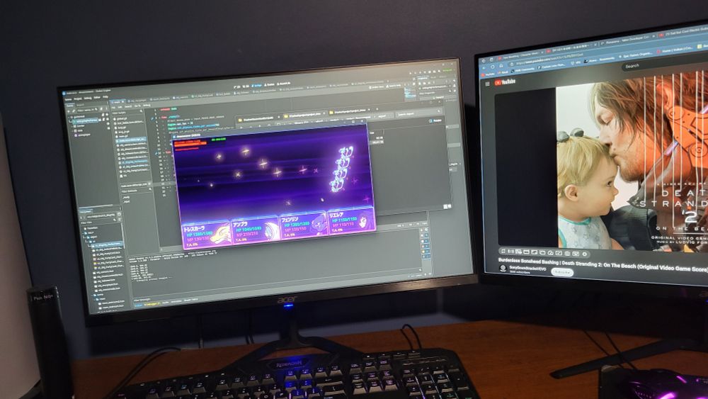 Listening to a track that's been stuck in my head while working.