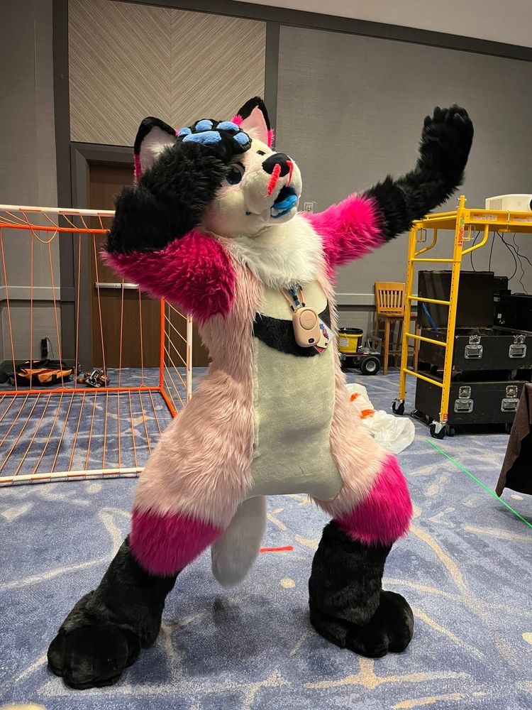 Wildflower doing a dramatic theater pose