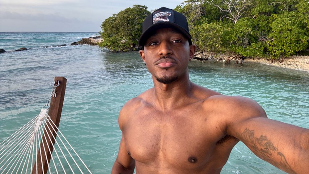 Antoine’s fine ass on a private beach