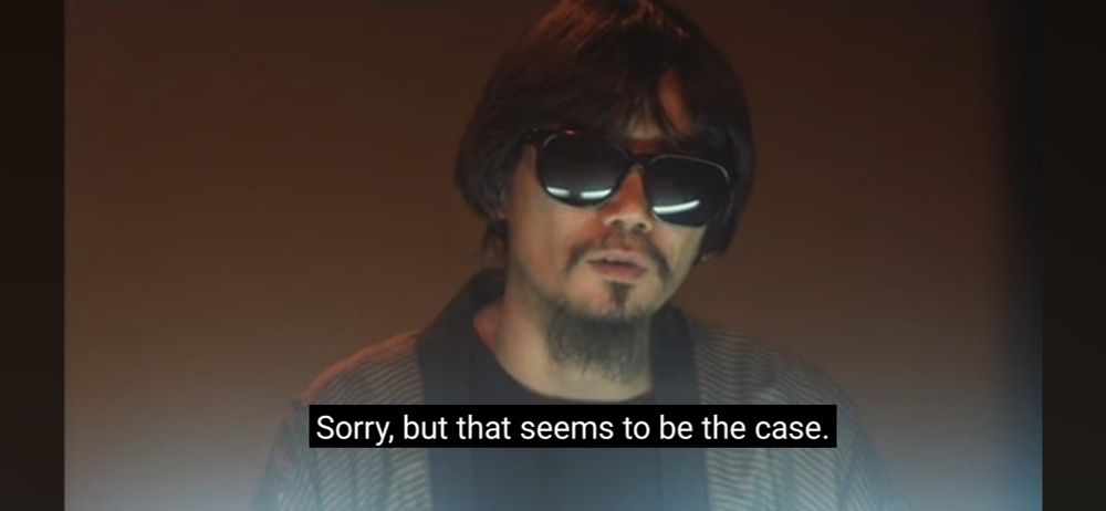Guy wearing sunglasses, now speaking.
Caption reads "Sorry, but that seems to be the case."