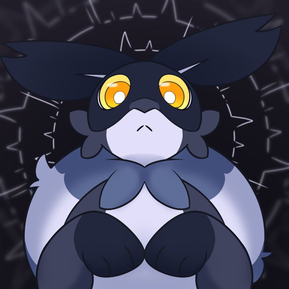 A digital halfbody drawing, featuring a fakemon! The fakemon, Snabbit, belongs to UncleCucky on Artfight!