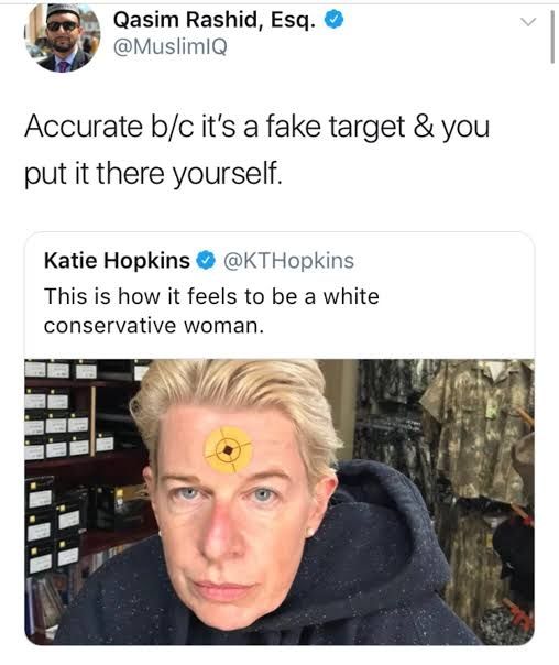 "you put the target there yourself" 