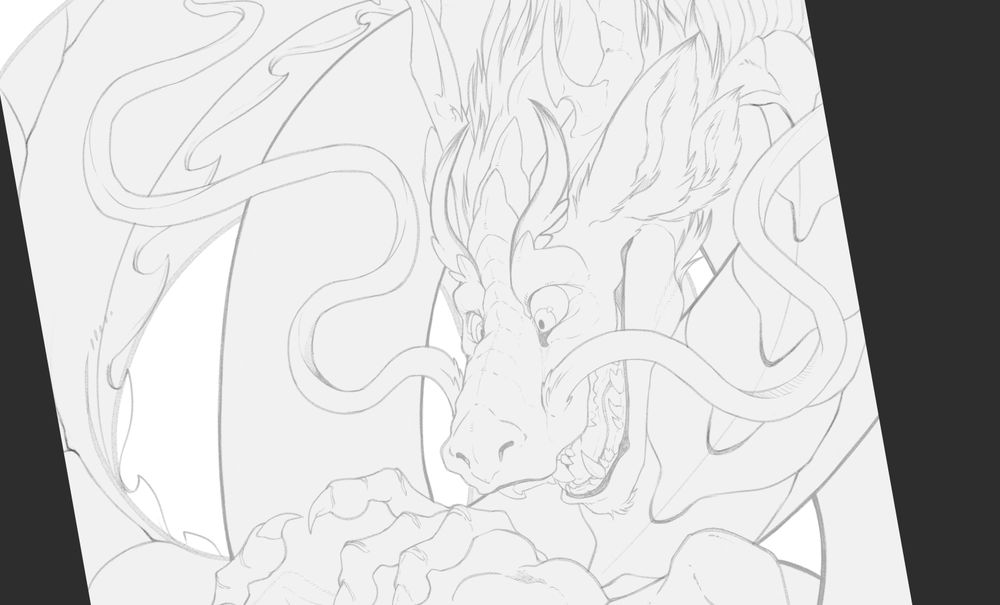 WIP preview of an eastern dragon