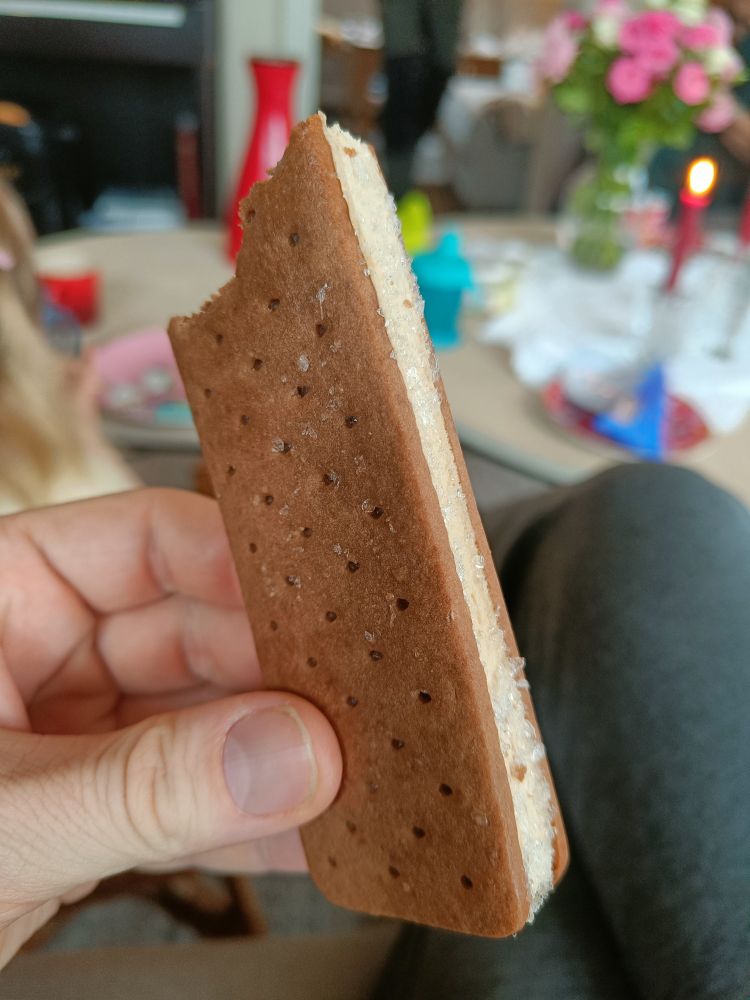 Bilde av en sandwich is